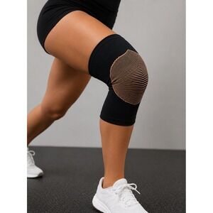 Copper Infused Knee Sleeve Compression Support‎ Bamboo Charcoal Fiber Black 1G8T